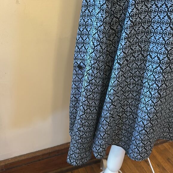 Loft light dark blue long rollable sleeve blouse Size L EUC - Picture 3 of 8